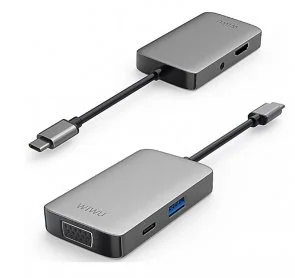 Фото: USB-хаб WIWU Alpha 5in1 USB-C Hub A513HVP Grey (Alpha 513HVP Grey) № 2 | KTC