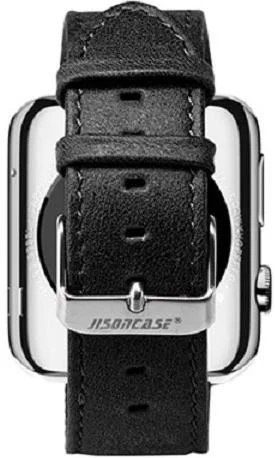 Фото: Ремінець JISON for Apple Watch 41/40/38mm - Leather Loop Band Black № 4 | KTC