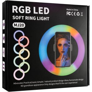 Світлодіодне селфі-кільце MJ20 RGB 20cm