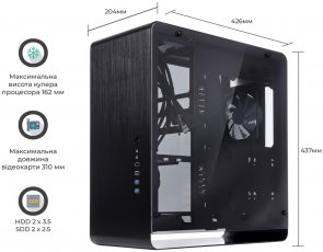 Корпус QUBE Hawk Black with window (QBX4A_WBNU3)