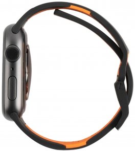 Ремінець UAG for Apple Watch 42/44mm - Civilian Silicone Black/Orange (19148D114097)