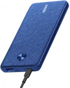 Батарея універсальна Anker PowerCore Slim 10000mAh PD Fabric Blue (A1231H31)