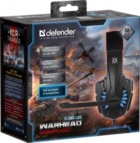 Гарнітура Defender Warhead G-390 Black/Blue (64039)