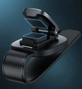 Фото: Автомобільний тримач для окуляр Baseus Platinum Vehicle eyewear clip clamping type Black (ACYJN-B01) № 5 | KTC