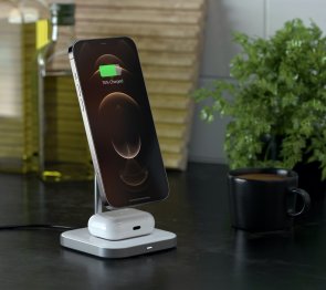 Док-станція Satechi Aluminum 2in1 Magnetic Wireless Charging Stand Space Gray (ST-WMCS2M)