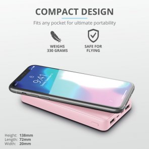  Батарея універсальна Trust Primo Compact 15000mAh Pink (23901_TRUST)