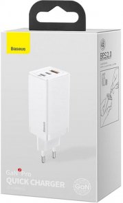 Зарядний пристрій Baseus GaN2 Pro Quick Charger 65W White (CCGAN2P-B02)