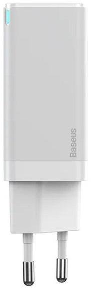 Зарядний пристрій Baseus GaN2 45W White with USB-C Cable (CCGAN-M02)