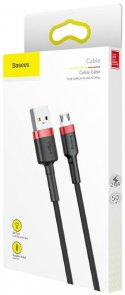 Кабель Baseus Cafule AM / Micro USB 0.5m Black-Red (CAMKLF-A91)