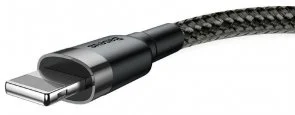 Фото: Кабель Baseus Cafule 2.4A AM / Lightning 1m Black (CALKLF-BG1) № 3 | KTC