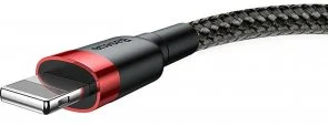 Фото: Кабель Baseus Kevlar 2.4A AM / Lightning 1m Black/Red (CALKLF-B19) № 3 | KTC