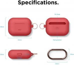 Чохол Elago for Airpods Pro - Silicone Hand Case Red (EAPPOR-HANG-RD)