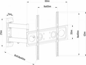 Кронштейн CHARMOUNT TV-64 Black