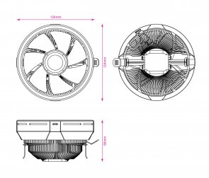 Кулер 2E Air Cool AC120Z RGB (2E-AC120Z-RGB)