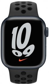  Смарт годинник Apple Watch Nike Series 7 GPS 41mm Midnight Aluminium Case with Anthracite/Black (MKN43)