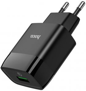 Зарядний пристрій Hoco C72Q Glorious QC3.0 with Type-C cable Black (C72Q Black + Type-C)