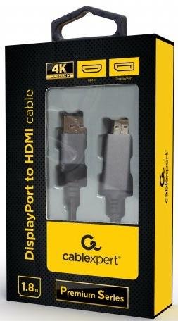 Кабель Cablexpert DP / HDMI 1.8m Black (CC-DP-HDMI-4K-6)