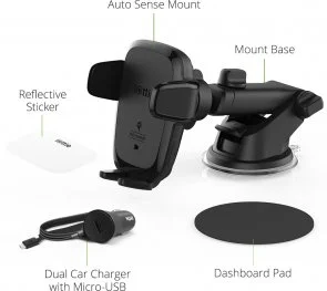Фото: Кріплення для мобільного телефону iOttie Auto Sense Automatic Wireless Charging Dash Mount (HLCRIO161) № 7 | KTC
