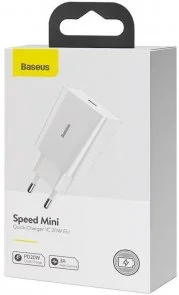 Фото: Зарядний пристрій Baseus Speed Mini Quick Charger 20W White (CCFS-SN02) № 7 | KTC
