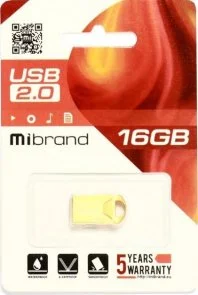 Фото: Флешка USB Mibrand Hawk 16GB Gold (MI2.0/HA16M1G) № 2 | KTC