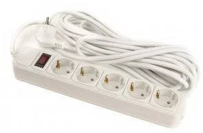 Фото: Мережевий фільтр PowerPlant Protector Power Surge 5/7m White (PPSA10M70S5) № 2 | KTC