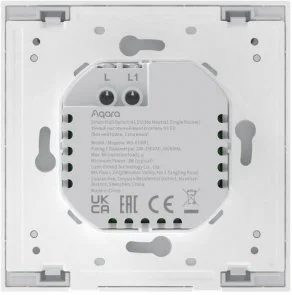 Фото: Вимикач Aqara Smart wall switch H1 no neutral single rocker (WS-EUK01) № 4 | KTC