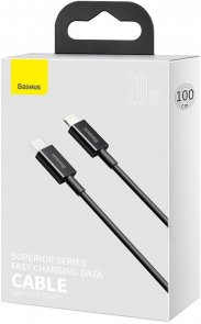 Кабель Baseus Superior Series Fast Charging PD 20W Type-C / Lightning 1m Black (CATLYS-A01)
