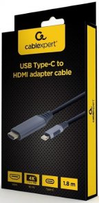 Кабель Cablexpert 4K 60Hz Type-C / HDMI 1.8m Gray (CC-USB3C-HDMI-01-6)