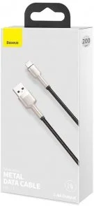 Фото: Кабель Baseus Cafule Series Metal 2.4A AM / Lightning 2m Black (CALJK-B01) № 5 | KTC