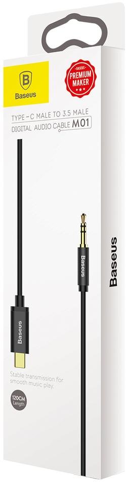 Кабель Baseus Yiven M01 Type-C / Jack 3.5mm 1.2m Black (CAM01-01)