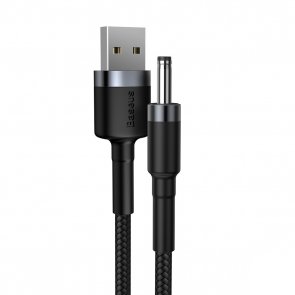 Кабель живлення Baseus Cafule 2A USB / DC 3.5mm 1m Gray/Black (CADKLF-G1)