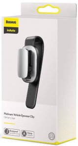 Автомобільний тримач для окуляр Baseus Platinum Vehicle eyewear clip (clamping type) Silver (ACYJN-B0S)