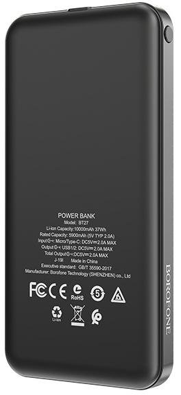 Батарея універсальна BOROFONE BT27 10000mAh Black (BT27 Black)