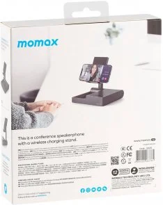 Фото: Бездротовий зарядний пристрій Momax Q.Conference Mini Speakerphone with wireless Charging Black (BS2D) № 8 | KTC