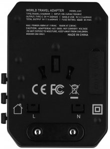 Зарядний пристрій Momax 1-World AC Travel Adapter (UA5D)