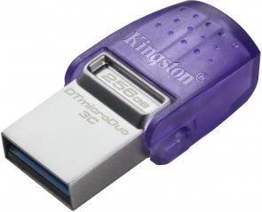 Фото: Флешка USB Kingston DataTraveler microDuo 3C 256GB (DTDUO3CG3/256GB) № 2 | KTC