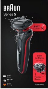 Електробритва сітчаста Braun Series 5 50-R1000s Black/Red