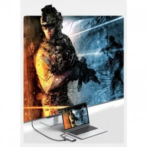 Фото: USB-хаб Baseus Metal Gleam Series 8in1 Gray (CAHUB-CV0G) № 11 | KTC