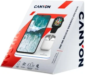 Фото: Бездротова зарядна станція Canyon WS-302 3in1 White (CNS-WCS302W) № 8 | KTC