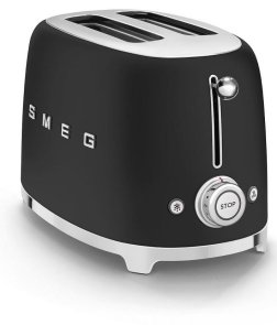 Тостер Smeg Retro Style Matte Black (TSF01BLMEU)