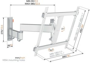 Кронштейн Vogels TVM 3443 White (3834431)