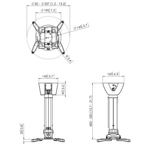 Кріплення для проектора Vogels PPC 1540 Silver (PPC1540/7015404)