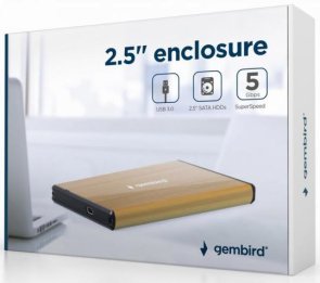 Кишеня зовнішня Gembird EE2-U3S-3-GL Gold