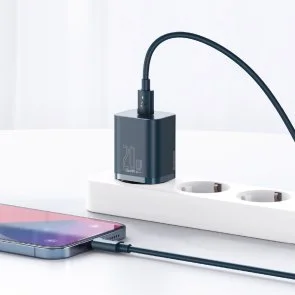 Фото: Зарядний пристрій Baseus Super Si Quick Charger PD 20W Blue (CCSUP-B03) № 7 | KTC