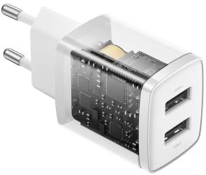 Фото: Зарядний пристрій Baseus Compact Charger 2U 10.5W White (CCXJ010202) № 4 | KTC