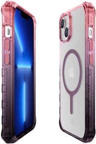 Чохол iTSkins for iPhone 14 Pus SUPREME R PRISM with MagSafe light pink and grey (AP4R-SUPMA-LPGR)