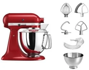 Фото: Планетарний міксер KitchenAid Mixer title-head 4.8L Artisan with extra accessories 5KSM175PS Red (5KSM175PSEER) № 4 | KTC