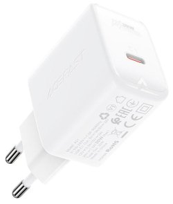 Зарядний пристрій Acefast A21 GaN PD30W White (AFA21W)