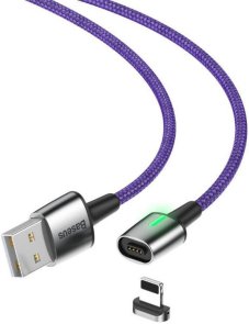 Кабель Baseus Zinc Magnetic 1.5A AM / Lightning 2m Purple (CALXC-B05)