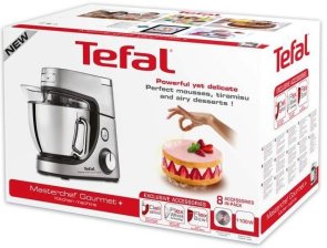 Планетарний міксер Tefal Masterchef Gourmet+ 1100Вт, 10 насадок, Stainless Steel